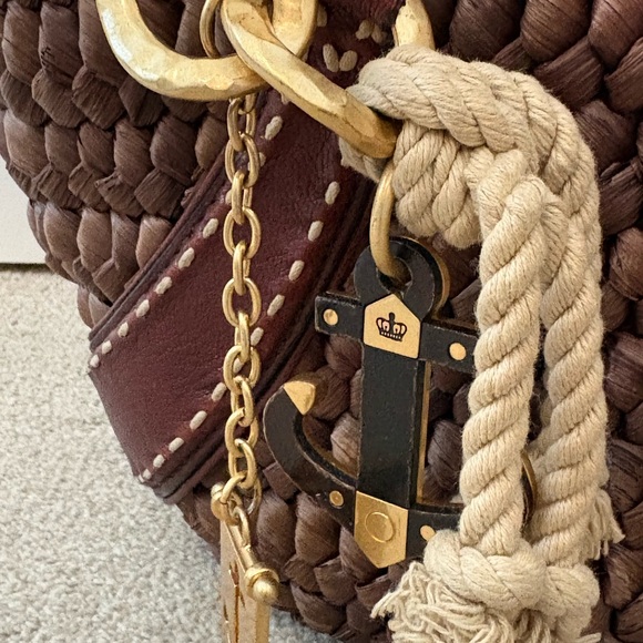 Juicy Couture Brown Woven Tote with Gold Accents - Picture 2 of 13